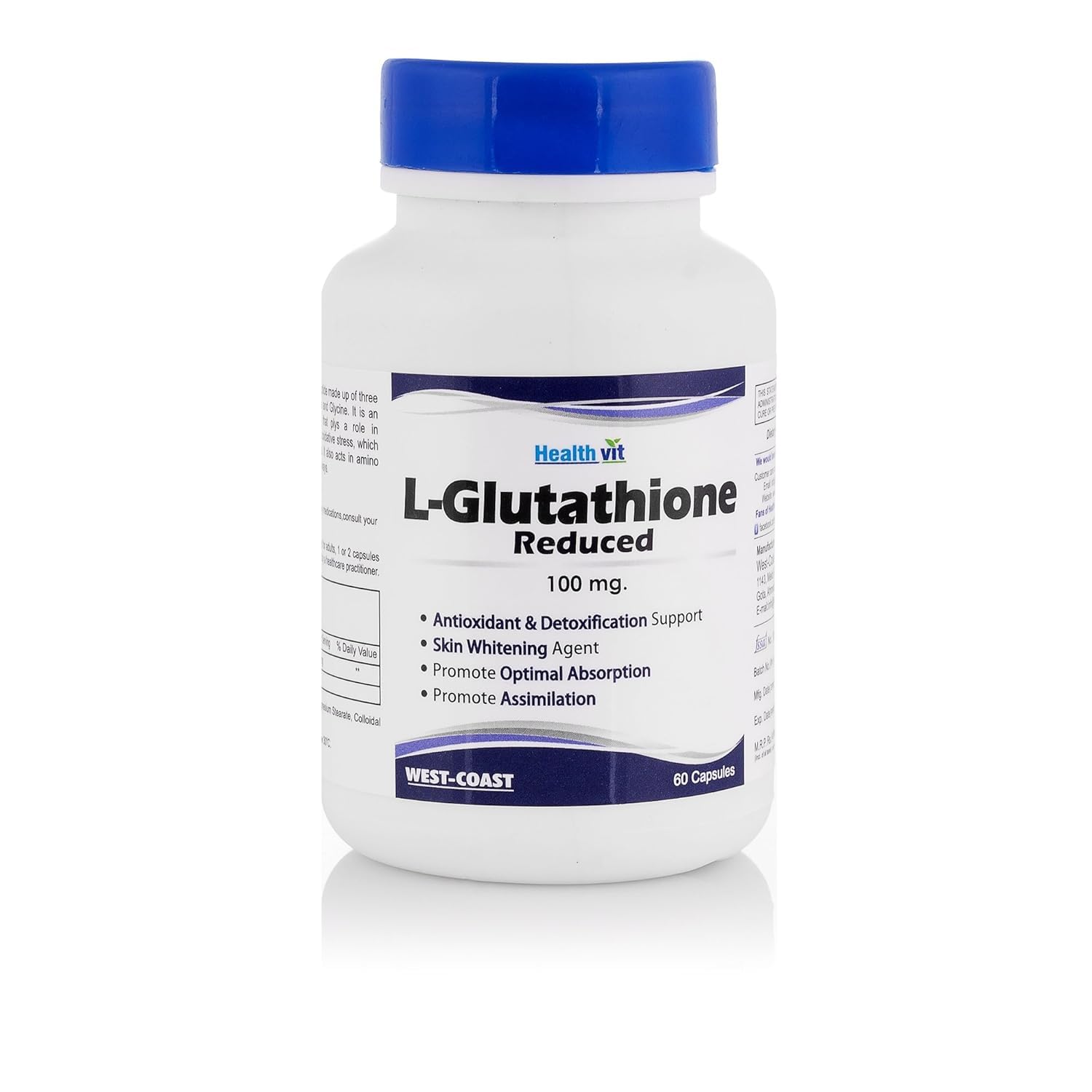 Healthvit L-Glutathione 100 mg 60 Capsules (B01CKZFL7O) Amazon Price History, Amazon Price Tracker