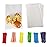 Brandon-super 100 Pcs 10x6 Inch Clear Flat Cello Cellophane Treat Bags Good for Bakery, Popcorn, Cookies, Candies, Dessert. Metallic Twist Ties!
