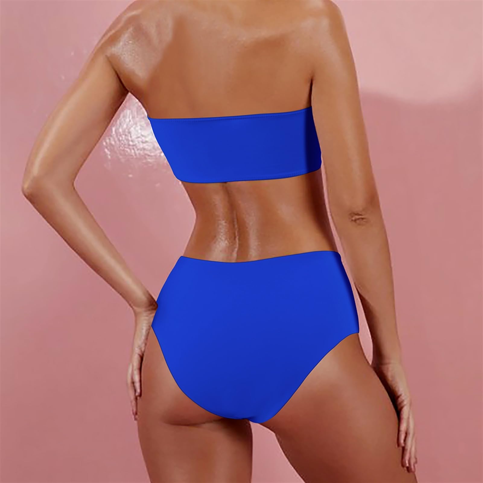 Bikini Sexy da Donna Costume da Bagno A Vita Alta Push Up Beachwear Costumi da Bagno Costumi da Bagno Bikini A Fascia Brasiliano Donna (Color : B3388RG, Size : S)