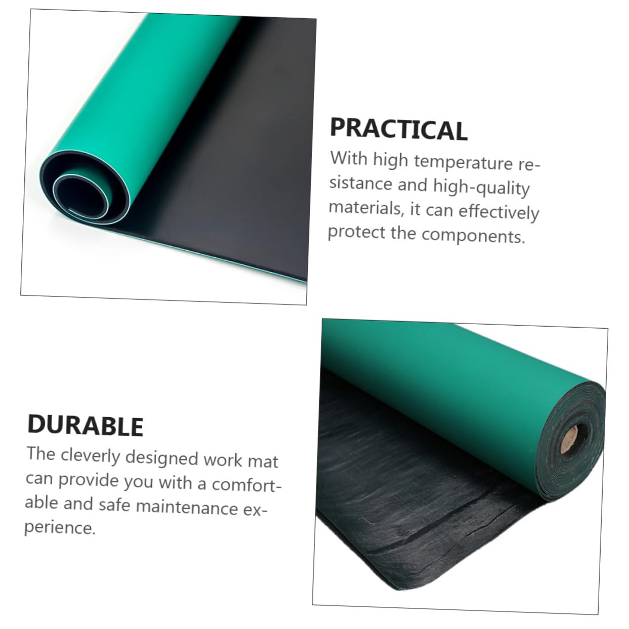 Tappetino Di Riparazione Resistente Al Calore in Pvc Antistatico, Tappetino Per Banco Da Lavoro Multifunzionale 1 Metro x 0,3 Metri, Resistente All’usura Per Elettronica e Saldatura