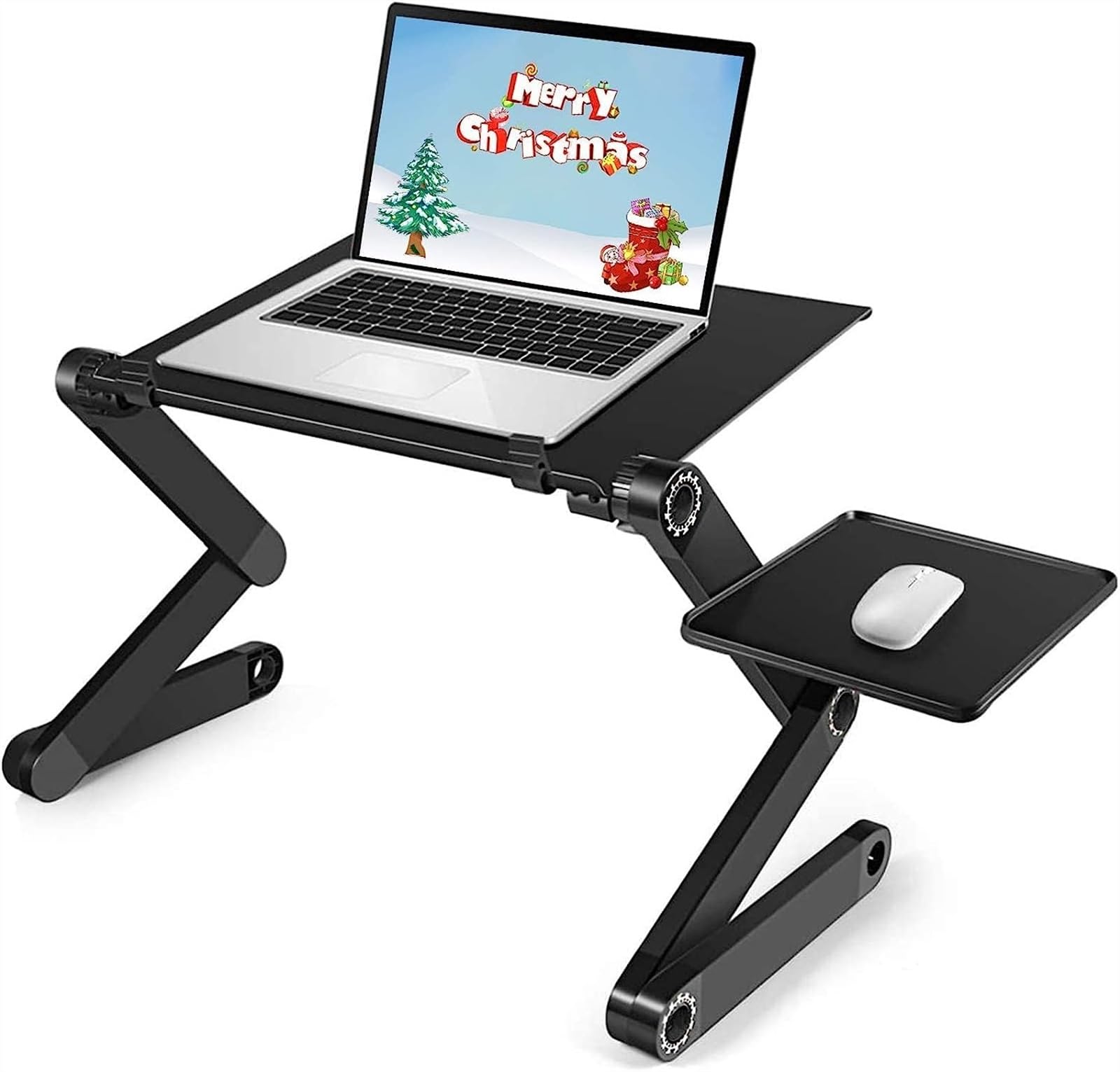 NAKEAH Supporto da Tavolo Regolabile for Laptop, Supporto for Workstation Portatile Portatile, scrivania ergonomica Pieghevole for Laptop da Ufficio in Lega di Alluminio