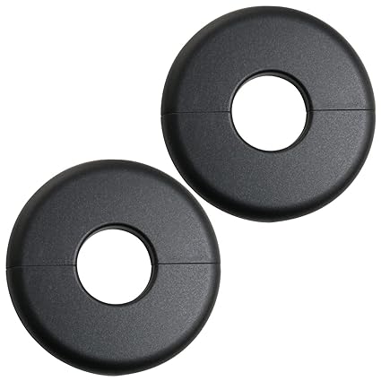 2pcs Pipe Hole Air Conditioning Hole Decorative Cover 28x80mm Snap On Black Round Cover Round Escutcheon Plate
