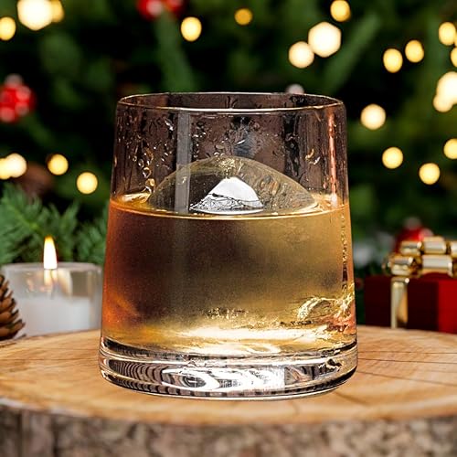 Miniatura 3 de NAISU Vidrio  específicamente diseñado N1 Sphere Clear Ice, vaso de whisky y cóctel premium para licores, bourbon y whisky escocés  base cristalina