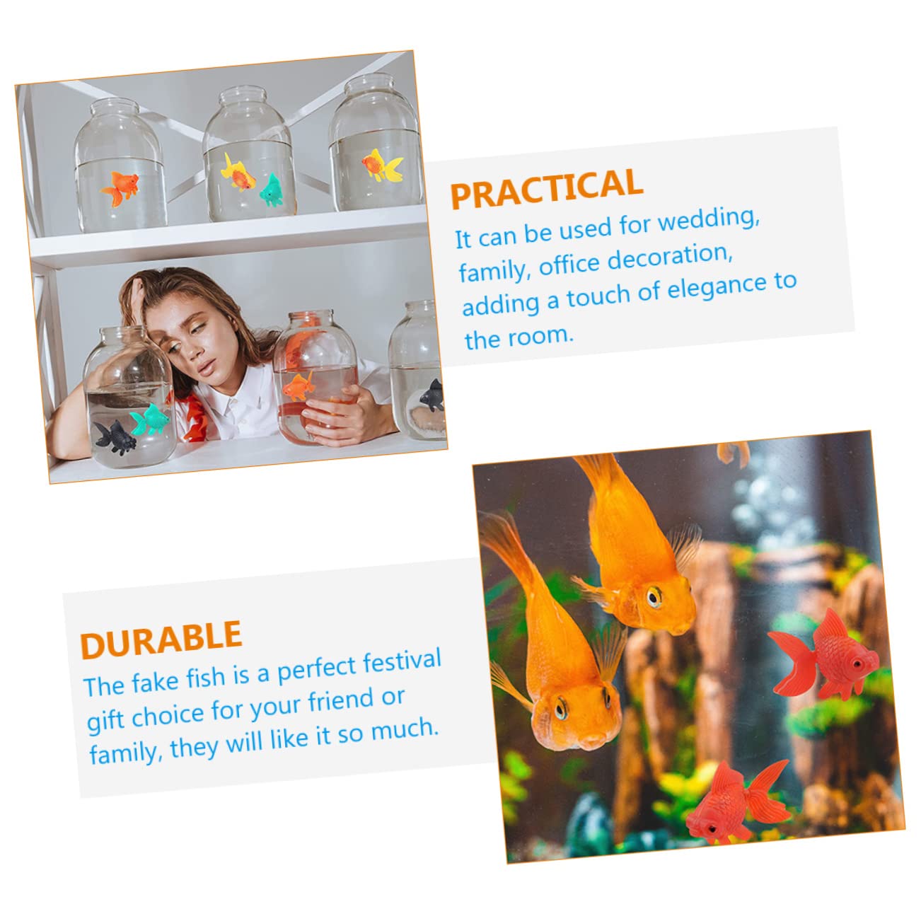 POPETPOP 4 Juegos Bonita Decoración De Acuario De Juguete Decoraciones De Peceras Accesorios para Peceras Pestañas De Raíz para Plantas De Acuario Figura De El Plastico 35 Uds * 4