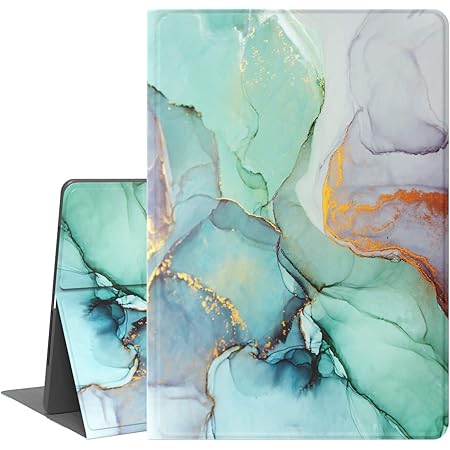 iPad Mini 5 Case, iPad Mini 4 Case, Feams PU Leather Shockproof Shell Stand Smart Cover with Auto Wake/Sleep for iPad Mini 5th Gen 2019/iPad Mini 4 2015 7.9 inch Tablet, Green Marble