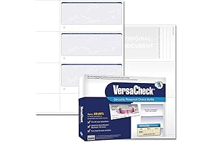 Blank Personal Checks: Secure 750 VersaCheck Classic Checks, Blue Prestige, 250 Sheets Form #3001