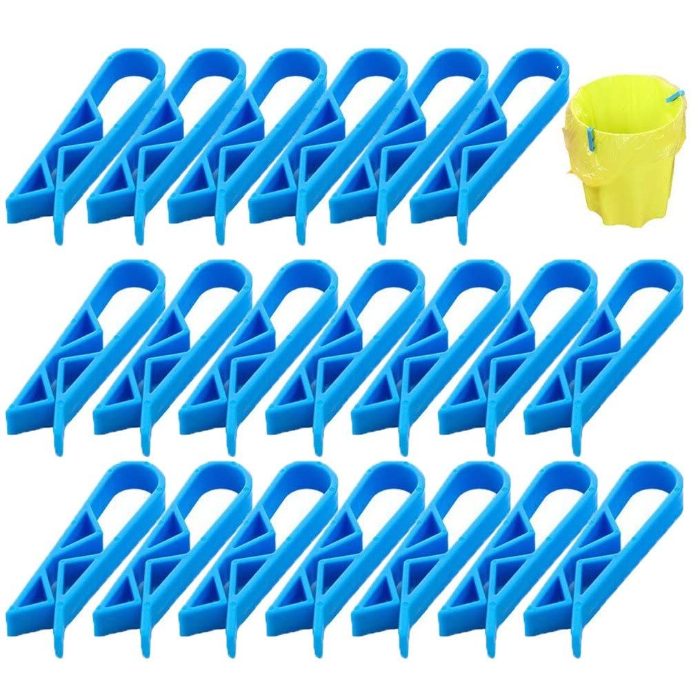 Garbage Bin Clip 20pcs Trash Can Bag Clamp Rubbish Bag Fixed Clip Anti-slip Fixation Clip Holder for Waste Basket
