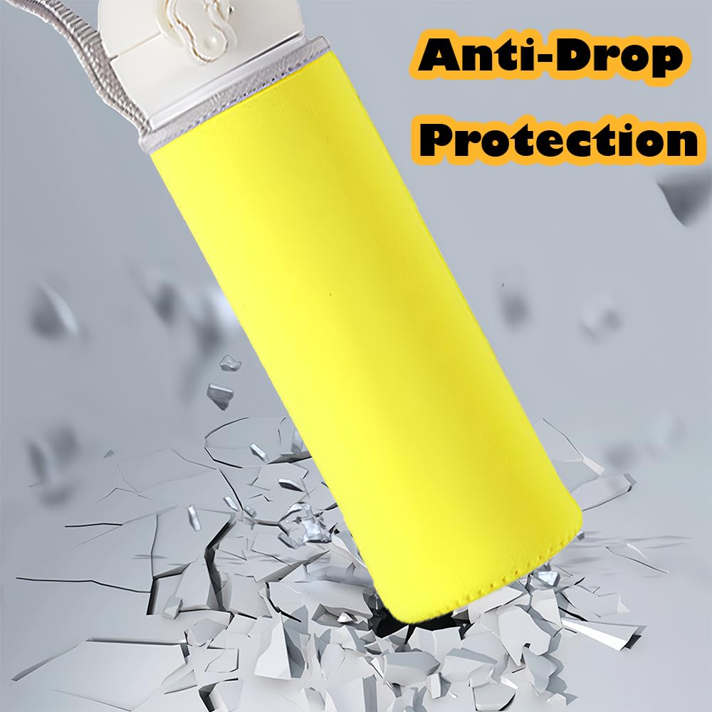 WsKingWA Neoprene Water Bottle Carrier for Outdoor Hiking Travel - 550ml (Yellow), 550 ml - Image 4