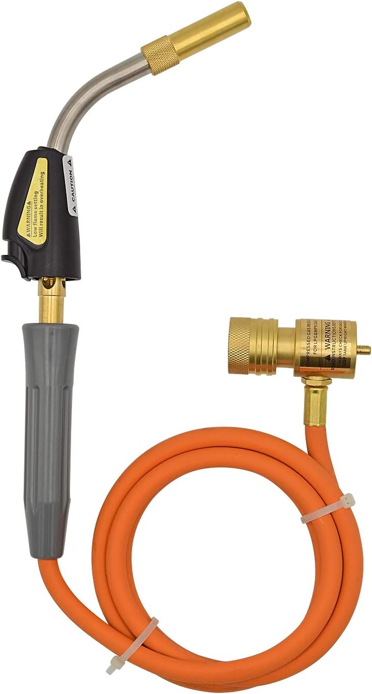 HYDRO MASTER 0280101 Self-Lighting Hand Welding Torch with 60 Inch Hose, connection suitable for Propane MAPP Propane and LPG Gas
