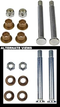 APDTY 49574 Door Hinge Pin And Bushing Kit - 2 Pins And 4 Bushings