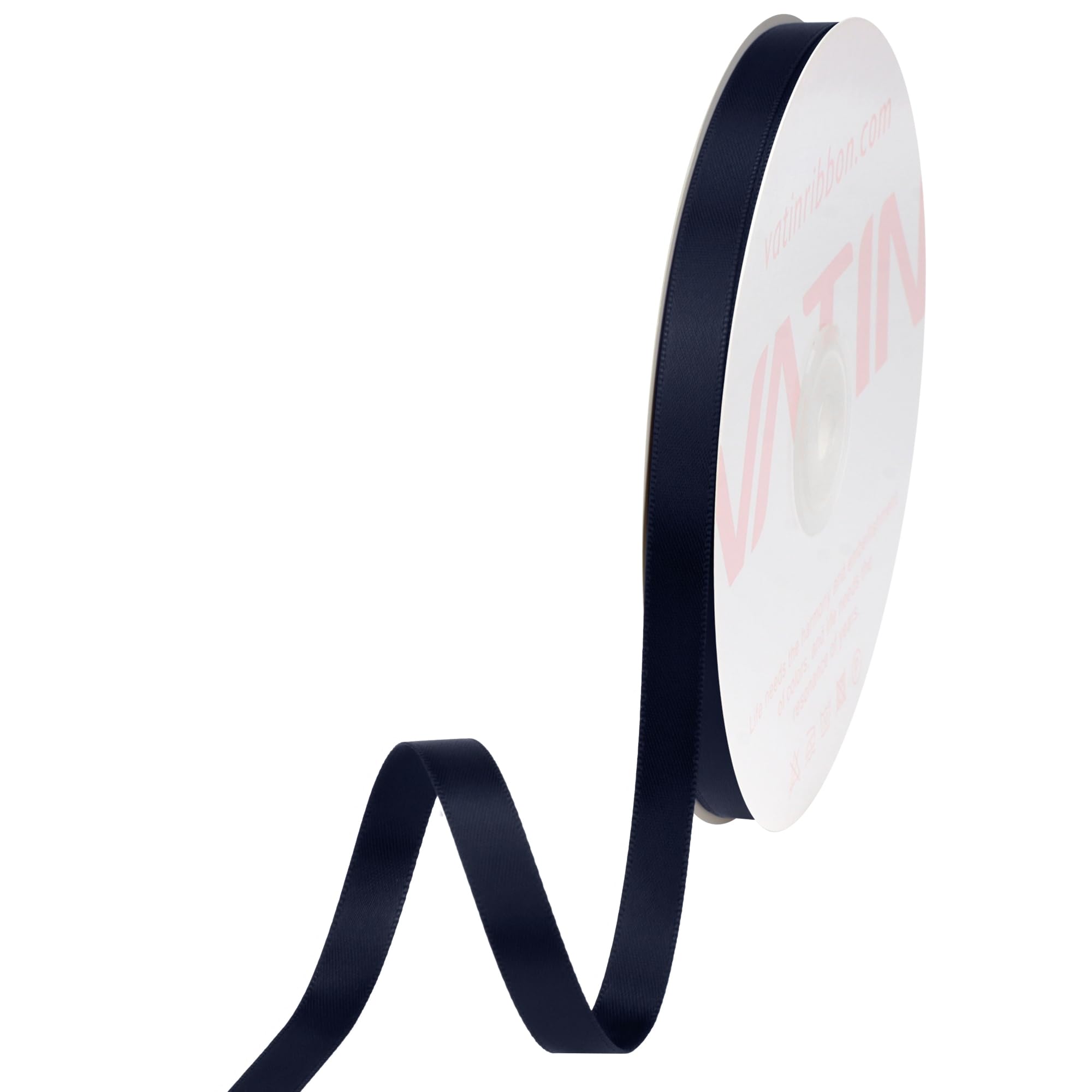 VATIN 100mm Wide Double Faced Polyester Deep Navy Blue Satin Ribbon- 4.5 Metre/Spool, Perfect for Chair Sash, Making Bow, Sewing and Wedding Bouquet — view 52