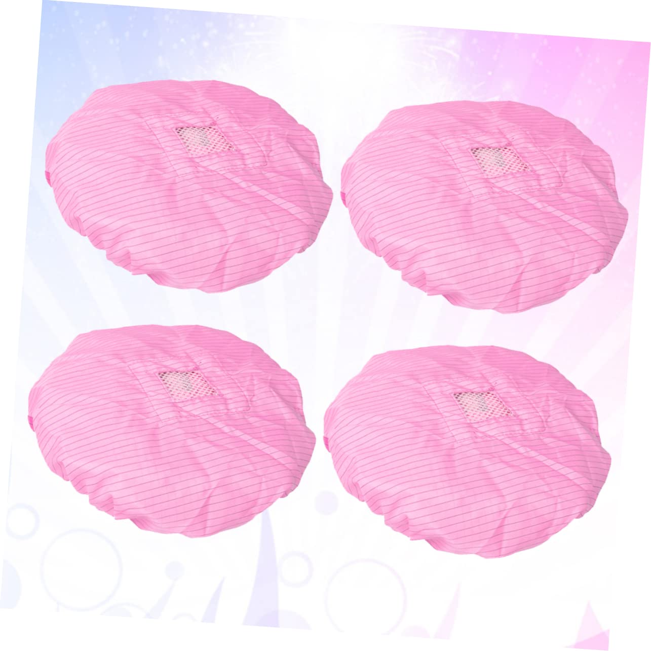 GALPADA Polyester Material Anti-Static Chef Hat Mesh Window Headwear Comfortable Lightweight for Electronics Cleanroom Cooking Pink