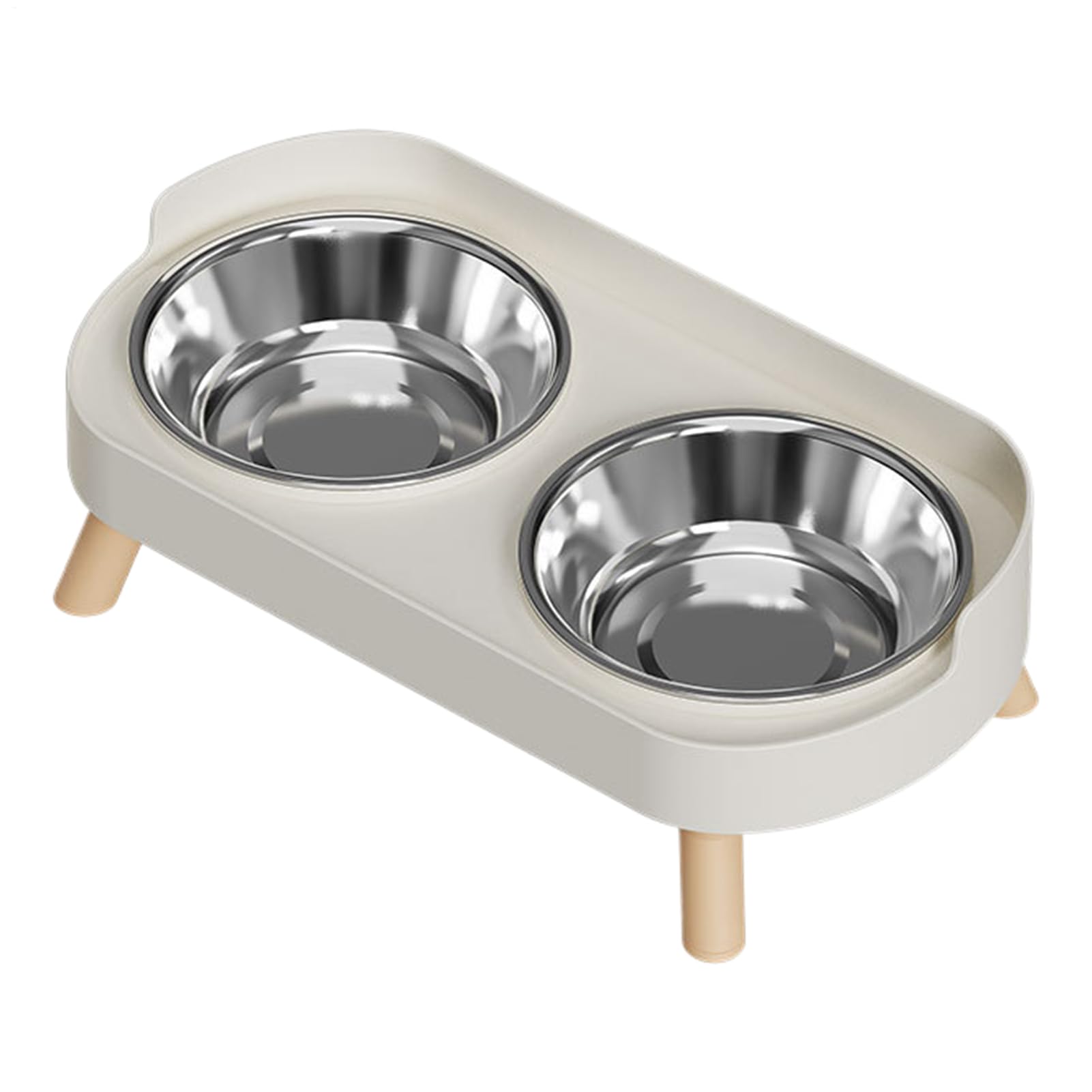 Juego de cuencos de acero inoxidable para mascotas – Cuencos elevados para gatos y perros con soporte antideslizante duradero para agua y alimentos, de mascotas adultas para cachorros, para