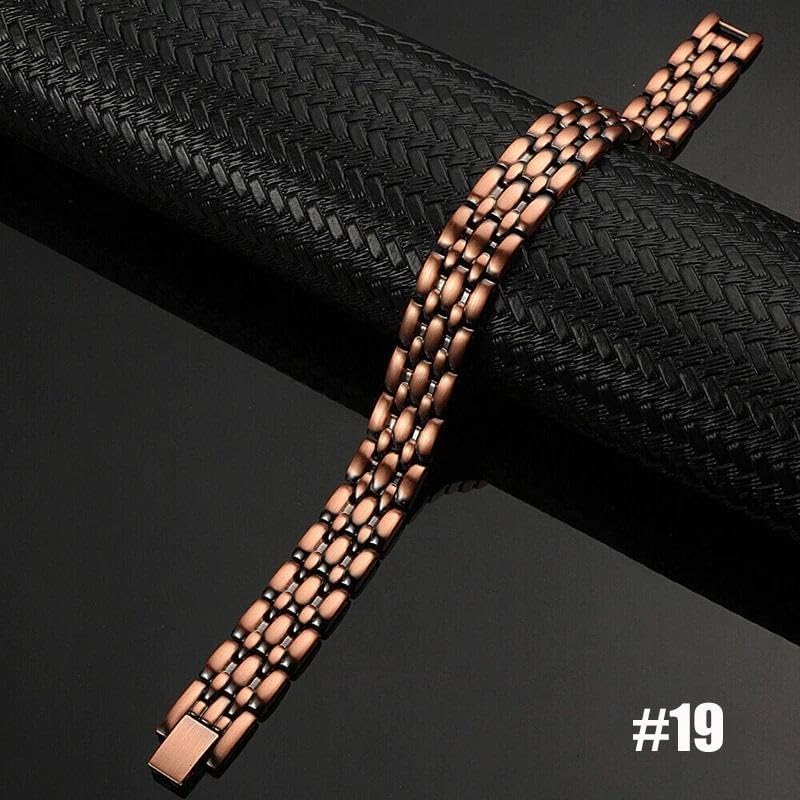 Image of Copper Magnetic Bracelet for Men - Stylish & Adjustable Pure Copper Therapy Bracelet with Sizing Tool