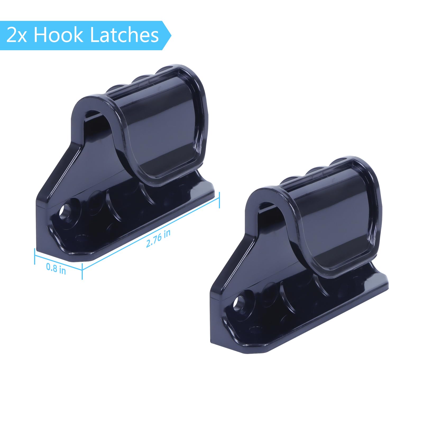 Stcockis Retractable Baby Gate Replacement Parts - Full Set Wall Mounting Kits Hardware with Brackets, Hooks, Latches, Screws for Retractable Dog Gate, Black