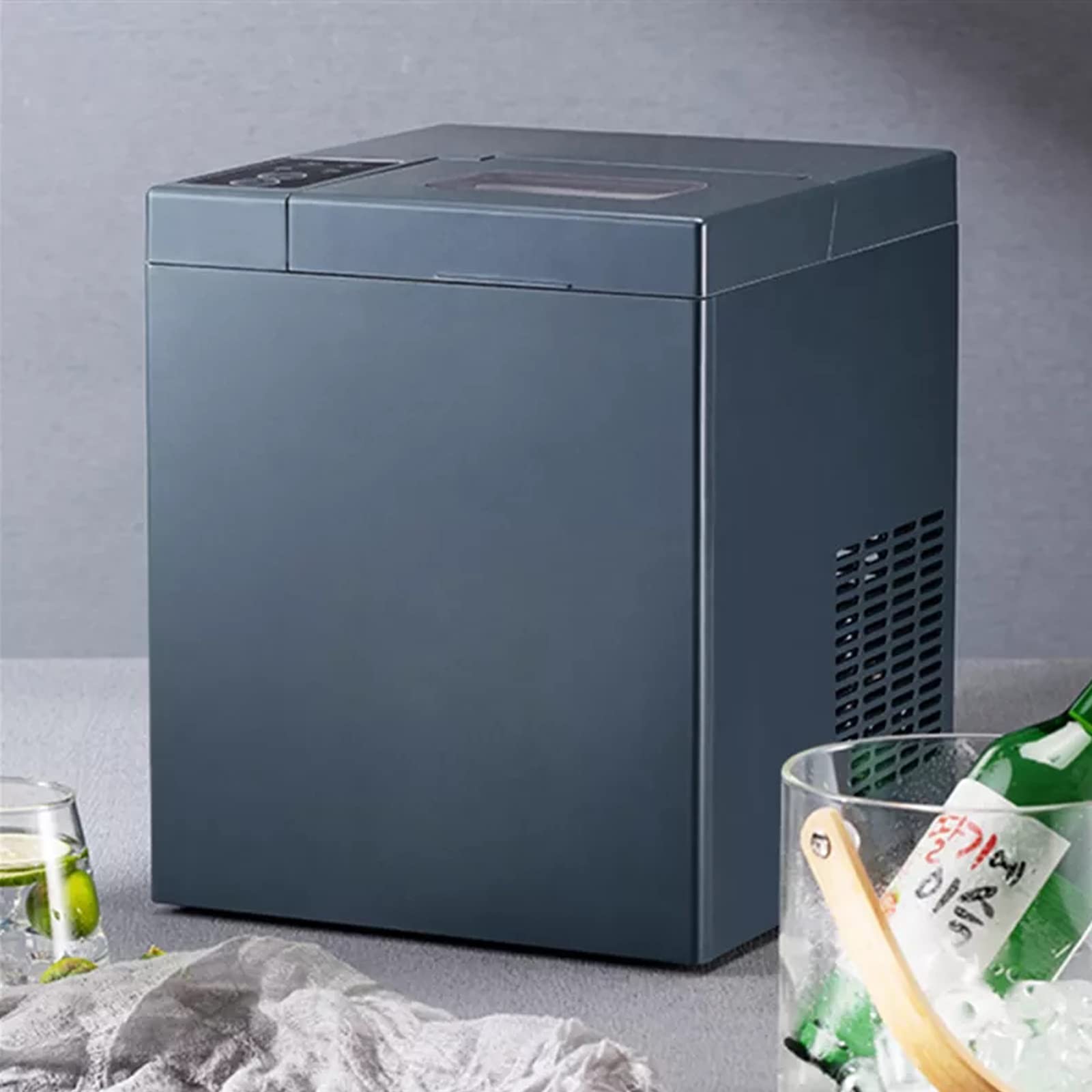 Maquina de Hielo Portatil Maquina Hielo Cubitos Grandes 10KG en 24 H Maquina para Hacer Hielo en casa