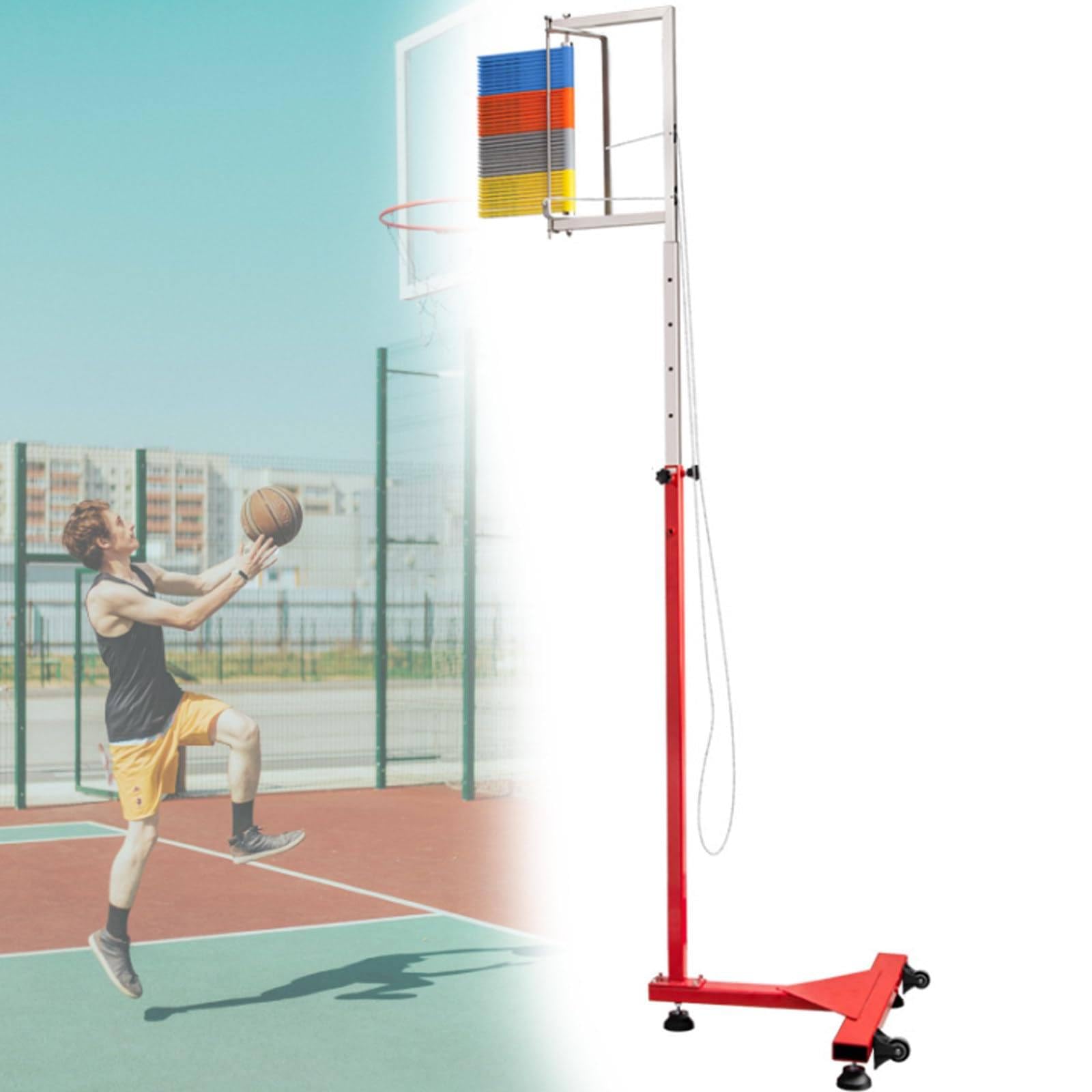 Vertikaler Sprungtester, Verstellbarer Vertikaler Sprungtrainer, Vertikale Sprungtester-Messstange Für Jugendliche, Sprungmessskala,1.7-3.2m