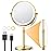 Gospire 7 Lighted Makeup Mirror with Magnification 10X/1X, Height Adjustable & 3 Color Dimmable Lights, 360 Swivel Double Sided Light up Rechargeable LED Cosmetic Vanity Cordless Standing Mirror