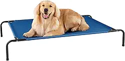 Cama elevada para cães de grande porte, camas elevadas para cães, rede impermeável refrescante para animais de estimação, para uso interno e externo, com malha respirável lavável