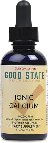 Good State Ultra concentrado de calcio iónico líquido, 10 gotas equivale a 50 mg, 100 porciones por botella de 1.6 onzas líquidas
