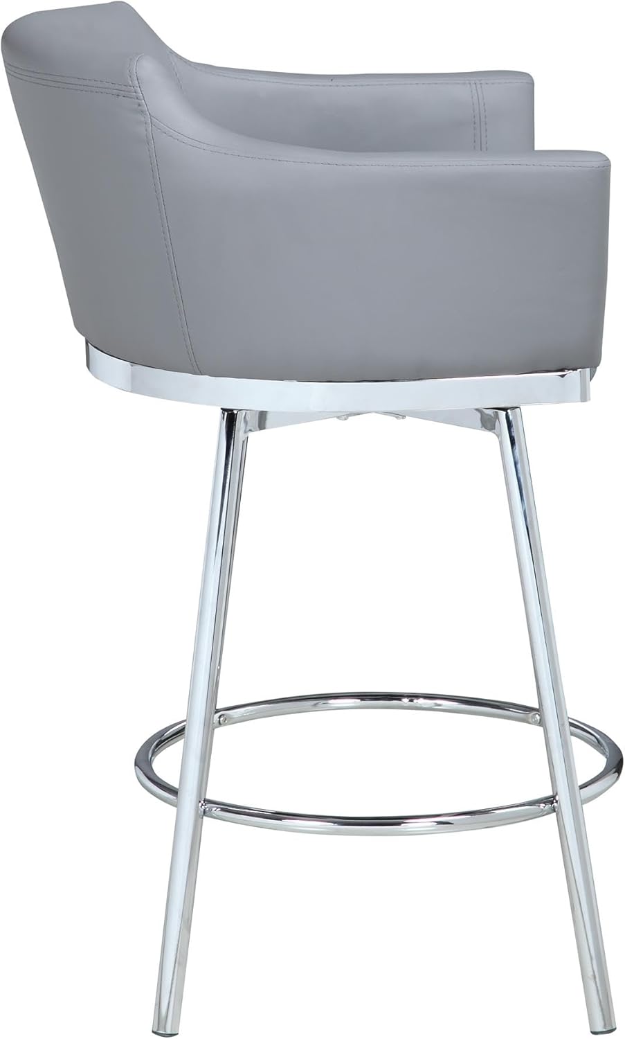 MILAN Club Bar Stool with Memory Swivel, Grey
