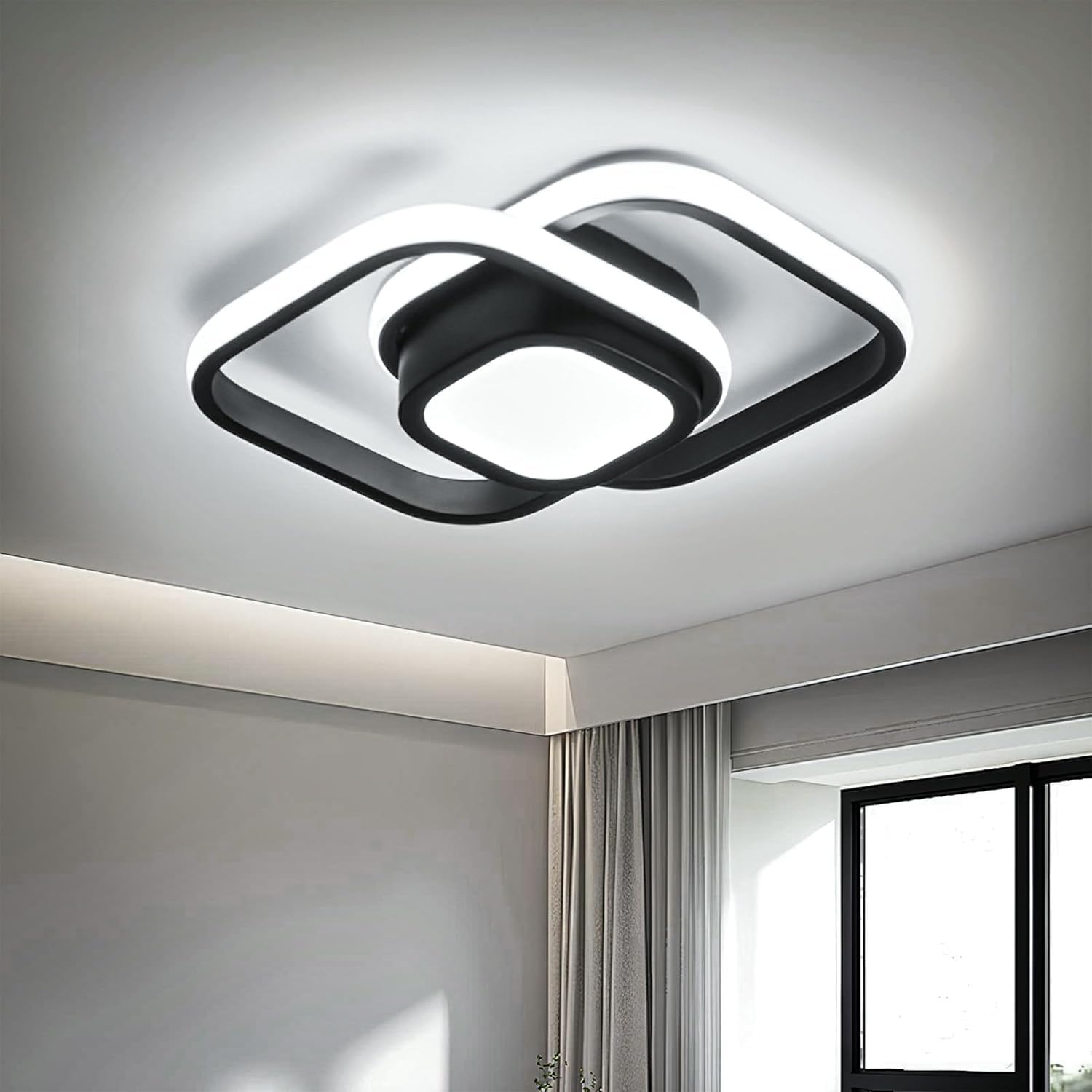 RJ 32W 3-in-1 LED Square Ceiling Light for Bedroom, Kitchen, Hallway, Balcony, Staircase & Loft | Modern Surface Mount | Cool White, Warm White & Natural White | 2-Year Warranty-image-11