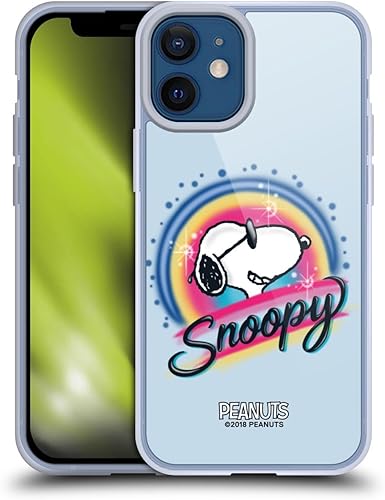 Vista 210 de Head Case Designs Funda de gel suave con licencia oficial de Peanuts I Love Pattern Snoopy Boardwalk Airbrush compatible con Apple iPhone 15