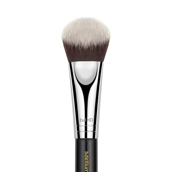 Bdellium Tools Professional Makeup Brush - Maestro Series 988 BDHD Phase I Large Foundation/Powder - With Soft Synthetic Fibers, For Application & Blending (Black, 1pc)