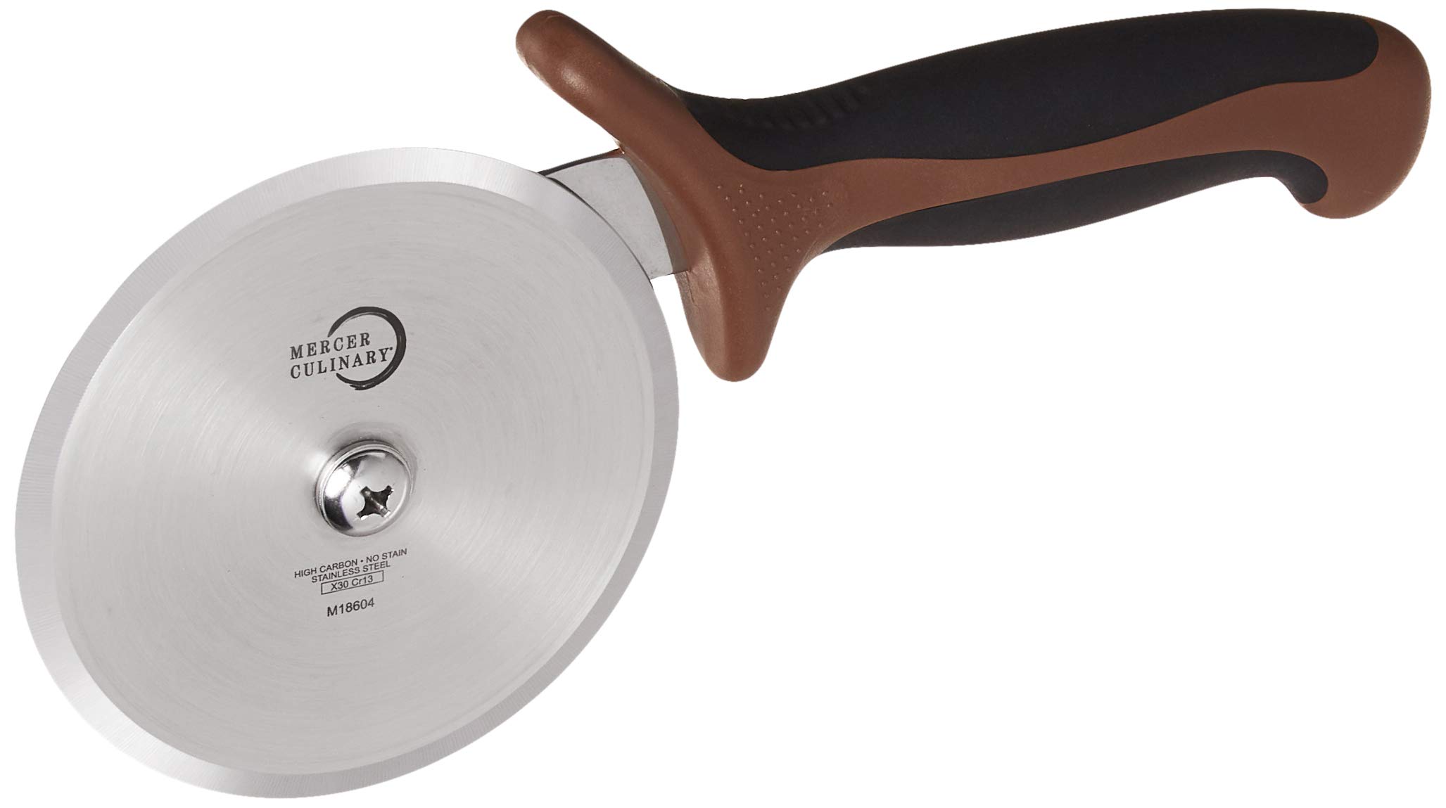 Mercer Culinary Brown / 4 Inch Pizza Cutter with Brown Handle / 1 Pizza Cutters