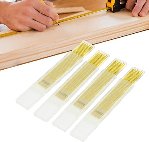 Garosa HB - Juego de 24 repuestos de lápiz de carpintero sólido de 0.110 in, grafito mecánico con agujero profundo, repuesto para dibujos, de