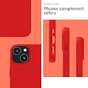 YATWIN Silicone Back Case for iPhone 15 Plus, Soft-Touch Phone Back Cover for Apple iPhone 15 Plus - Red gallery image