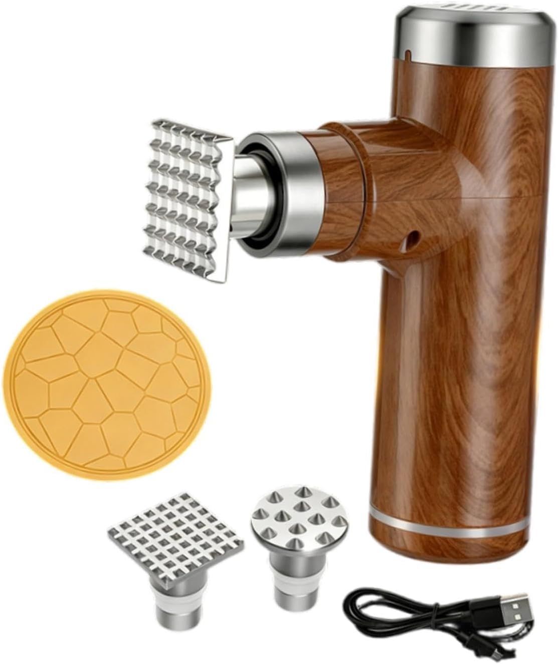 Fenteer Electric Meat Tenderizer Tool Multifunctional Portable with 2 Stainless Steel Mallet Heads for Tenderizing