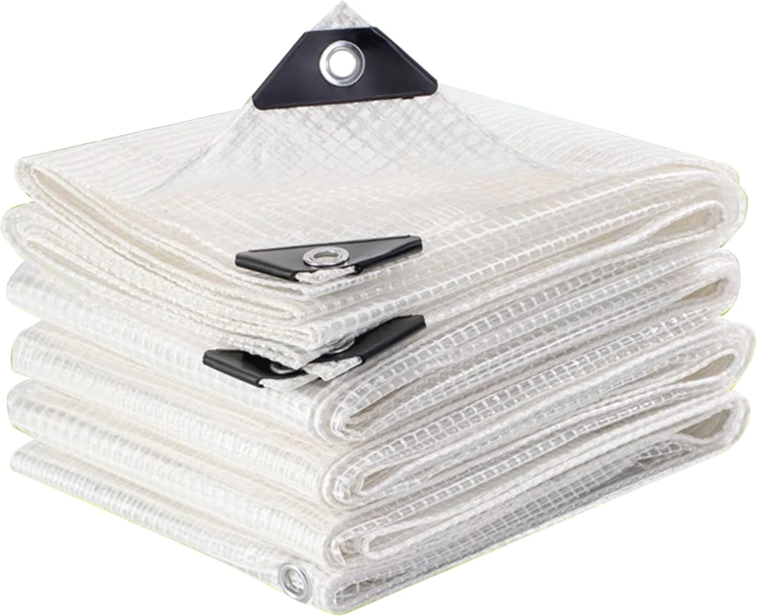 Cubierta de invernadero de 30 pies x 40 pies, lona de plástico transparente, lona impermeable resistente de 16 mm con resistencia a los rayos UV y ojales, toldo de lona transparente para jardinería