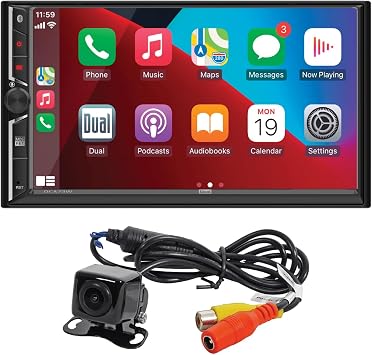 Dual Electronics DCA73W-BC 7" Wireless CarPlay Android Auto Double DIN Stereo