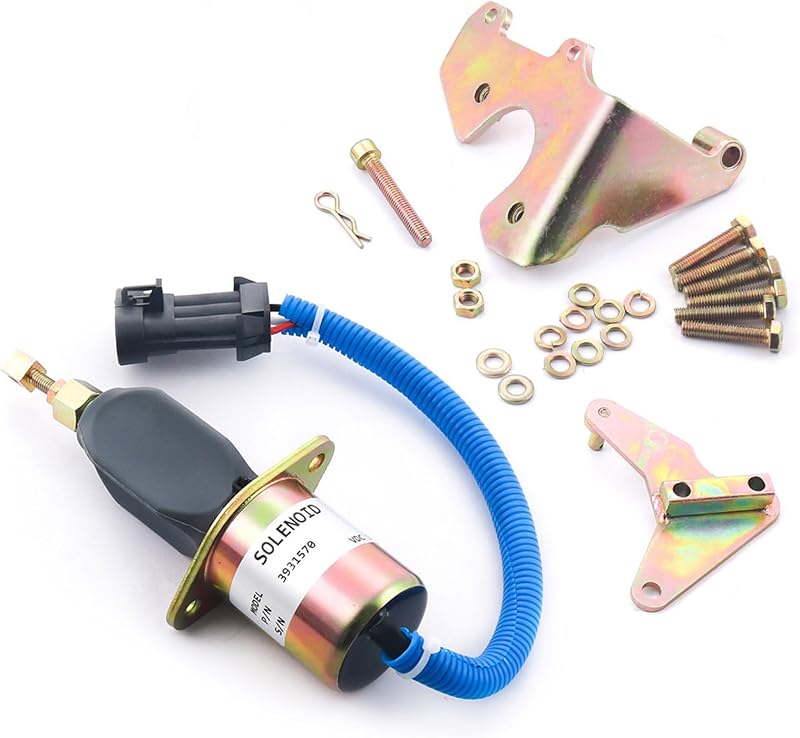 Solenoide de corte de combustível Dyno Racing 12 V com suporte para Dodge Ram 2500/3500 5.9L Cummins 1994–1998 – 1 unidade
