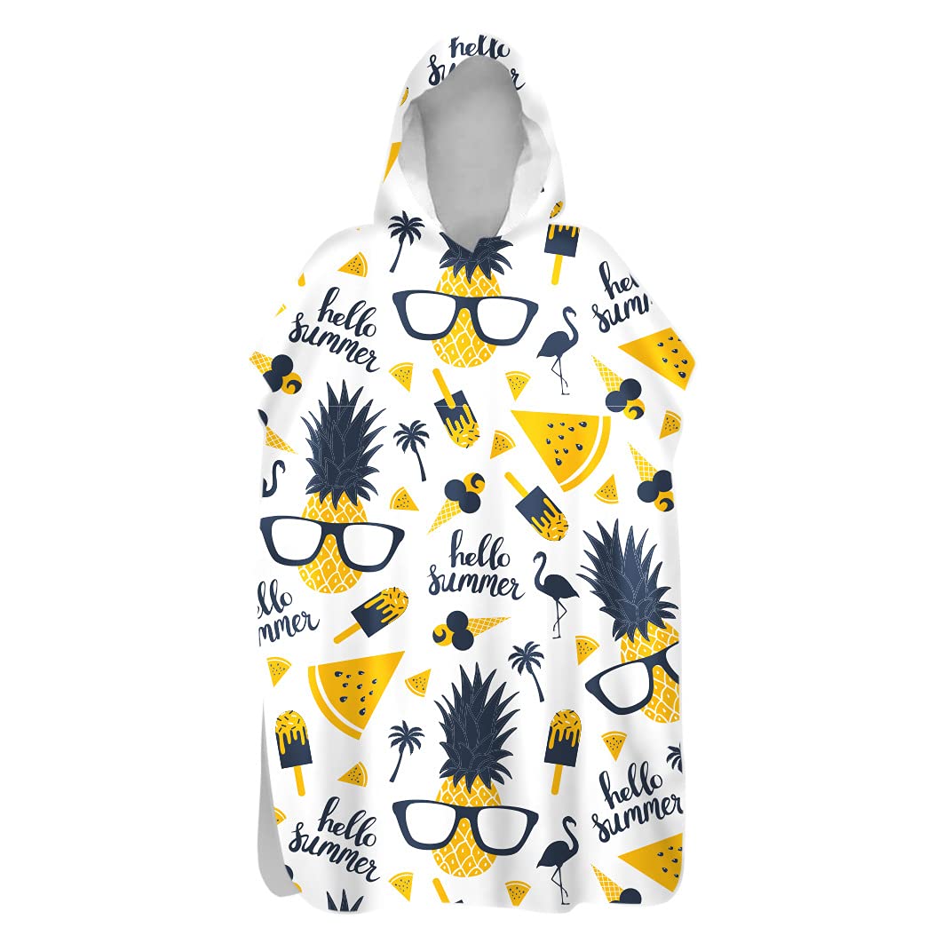 Asciugamano con Cappuccio Bambini Poncho da Bagno, Morbuy Telo Mare Poncho Arcobaleno 3D Leggero Asciugatura Rapida Accappatoio da Surf in Microfibra per Adult Bambino (Multicolore,80x110cm