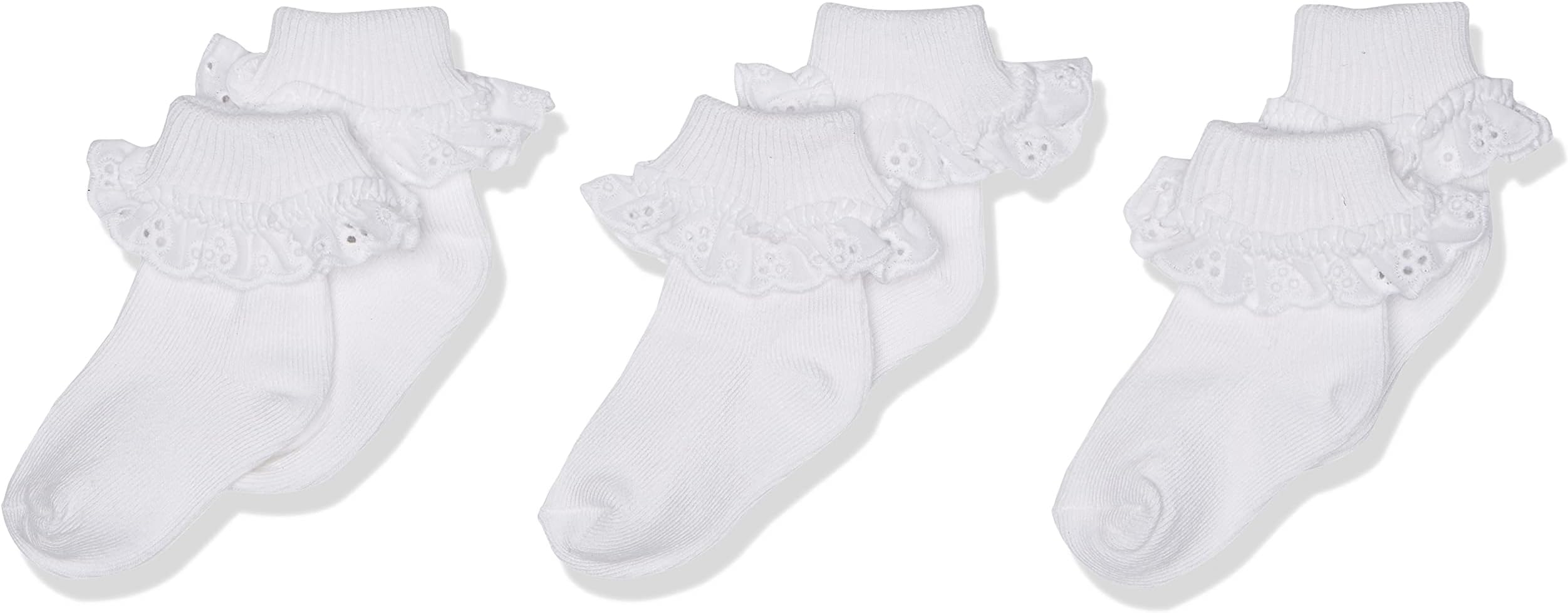 Jefferies SocksBaby-Girls Newborn Eyelet Lace Socks 3 Pair Pack