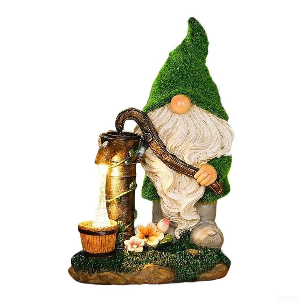 Statua per solare Gnome in Resina per Giardino Statua per solare