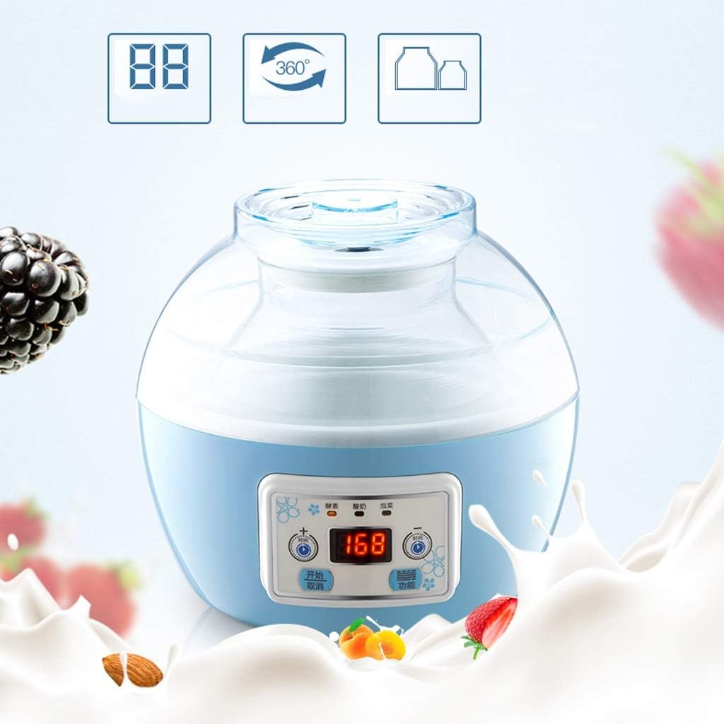 1L Electric Automatic Yogurt Maker Machine Yogurt DIY Tool Plastic Container Kitchen Appliance (Color : B)
