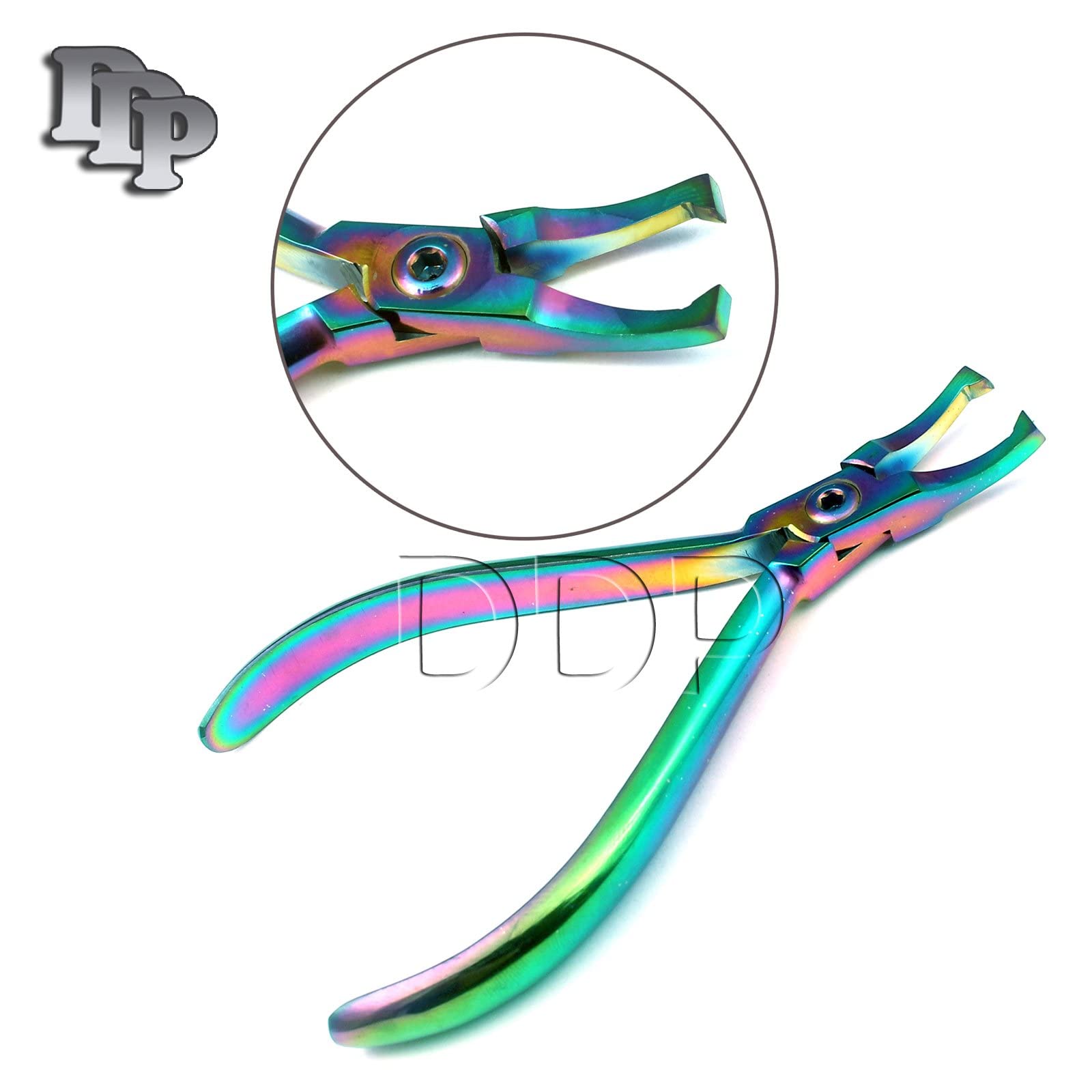 DDP MULTI TITANIUM COLOR RAINBOW BRACKET REMOVER PLIER CURVED ORTHODONTIC INSTRUMENTS