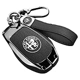 YIXIEDING Autoschlüssel Hülle für Alfa Romeo Stelvio Quadrifoglio 2021 2022 2023 Auto, Schockfest, Kratzfest, Flexibel, Schutzcase für Schlüsselfernbedienung, Langlebig,Black2
