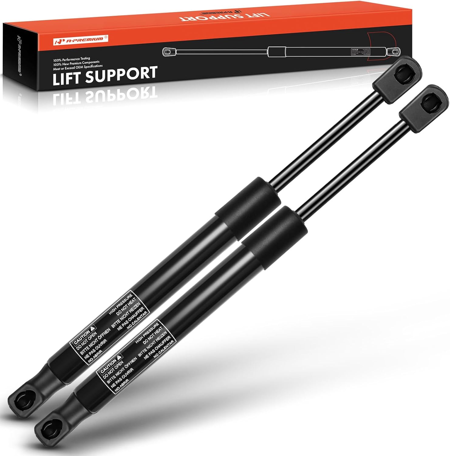 A-Premium Rear Trunk Lift Supports Shock Struts Compatible with Audi Model - A6/A6 Quattro 2005-2011(Without Spoiler), S6 2009-2011 - Replace# 8E5827552J, 8E5827552K(2PC Set)