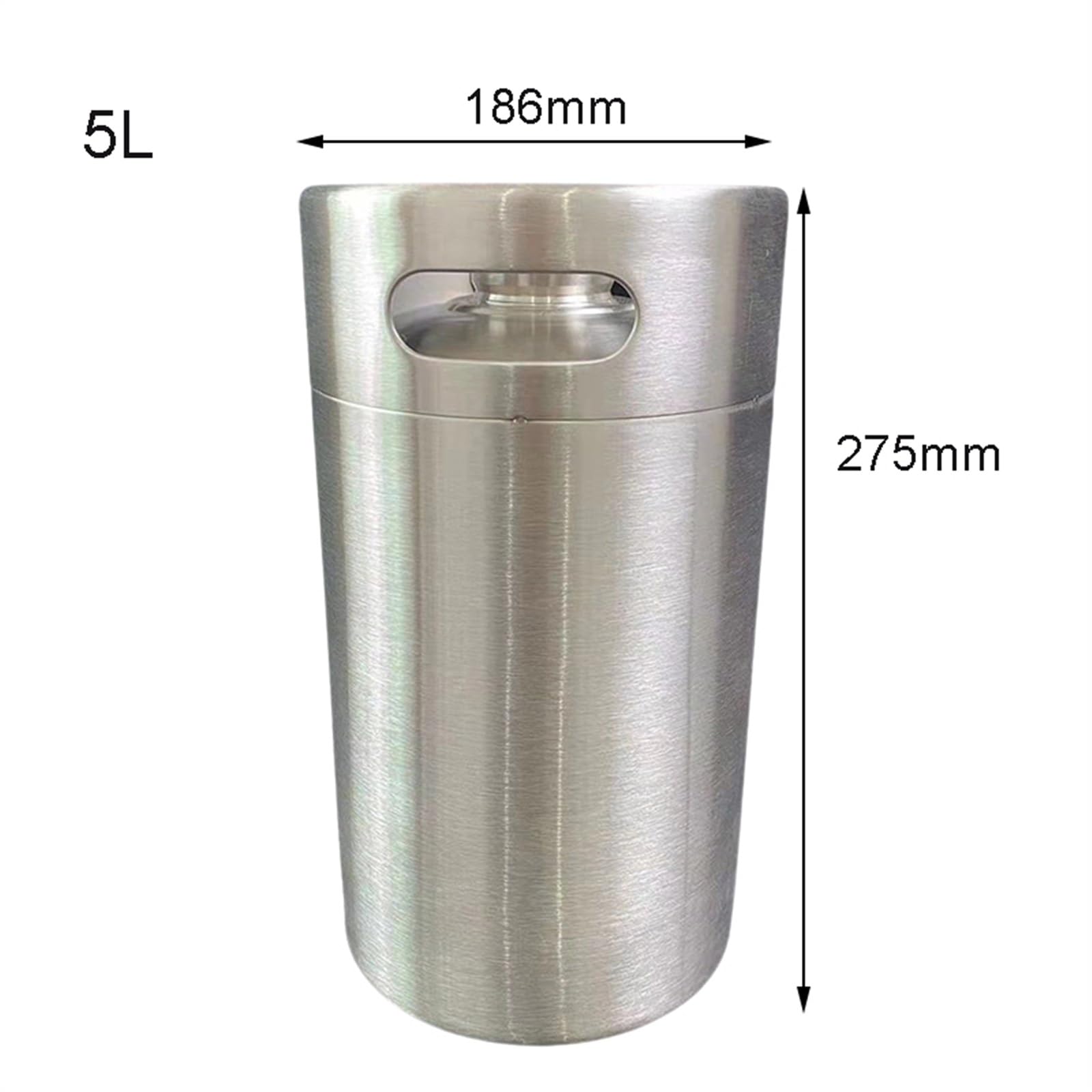 bierbrauset Min. Edelstahl-Bierfass mit Typ Speer, 5 l und 8 l Fassungsvermögen Heimbrau-Sets(5L)