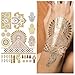 Tattify Metallic Hamsa And Indian Handpiece Temporary Tattoo - Indian Princess Sheet 2 (Set of 1 sheet) - Other Styles Available and Fashionable Temporary Tattoos