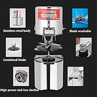 Vista 4 de Cortador de verduras eléctrico multifuncional Procesador de alimentos de acero inoxidable para el hogar comercial 600W Máquina trituradora de carne