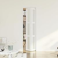 Vista 15 de Puerta doblada, puerta de armario con panel de vidrio esmerilado individual, para apertura de puerta de 30 x 80 pulgadas, adecuada para armarios e