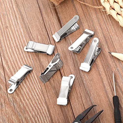 Grevosea 12 Pieces Mini Spring Clamps, 1.58 Inch X 0.5 Inch Metal Clips Silver Spring Clips Metal Alligator Clips For Wire Photo Curtain Crafts #TOP6