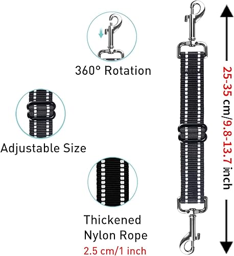 Miniatura 6 de Clip de seguridad para collar de punta, 2 clips de seguridad para perro, clip de seguridad para correa de perro, clip de seguridad reflectante