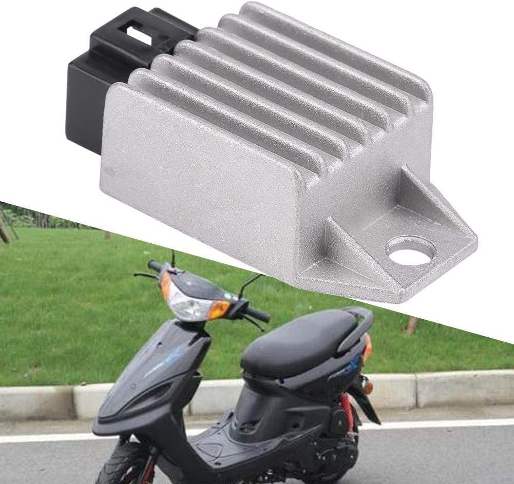 2 pezzi regolatore di tensione per moto, stabilizzatore da 12V a 4 pin, regolatore raddrizzatore, per scooter, ciclomotori, veicoli fuoristrada, go-kart, buggy con motore GY6 da 50cc a 150cc