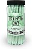 Trippie Day Green Pre rolled cones | 50 Pack | Vegan & Non GMO | No chemical colors used | Slow burning 98mm Special cones GREEN, 98mm